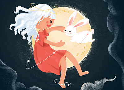 Moon Lover - Mid Autumn Festival fairytale fantasy illustration illutrators kidillustration