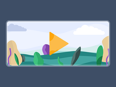 Action banners | Play & Like | illustrations app banner design flat forest illustration like play sketch sky ui ui design ux vector