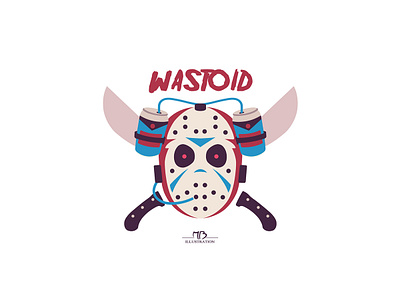 Wastoid cartoon design flat illustration flatdesign fridaythe13th illustration t shirt