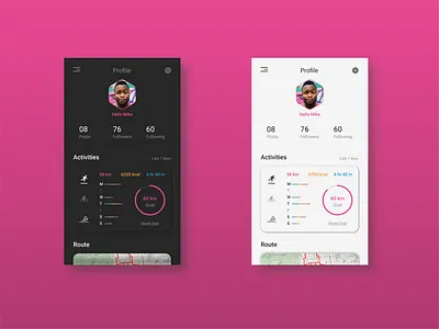 Profile Page app design icon illustration ui ux vector web