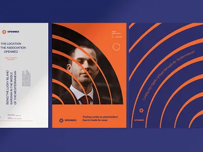 OpenMed Posters association brand branding branding design cooperation logo mediterranean openmed