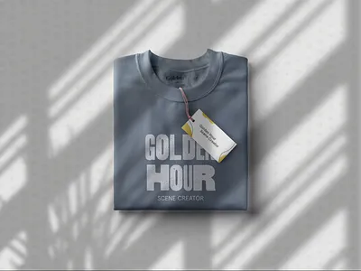 T-shirt mock up using Golden Hour Scene Creator after effects animation blowing in the wind dracaena plant house plant natural textures organic shadow shadow shadow animations shadows t shirt graphic t shirt mockup vector video window scene