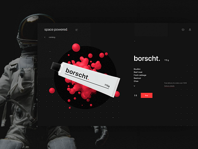 Space powered design food space ui web web design website