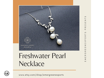 Pearl Necklace branding jewelery jewellery necklace necklaces social media design