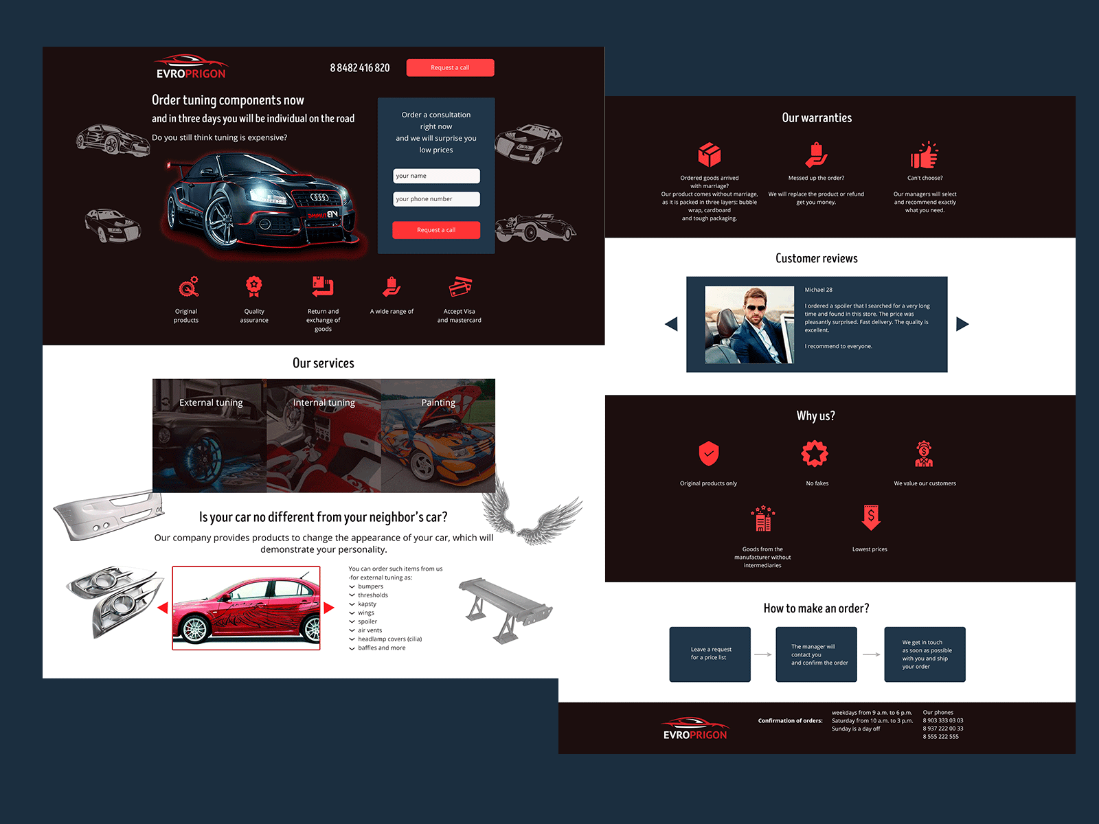Example of Landing page