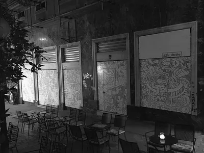 THE-WHOLE-STREET-MURAL / ATHENS blackandwhite character creative doodle doodling graffiti illustration illustrator street art streetart