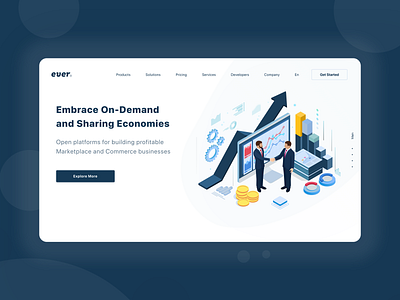 Ever Technologies / Light Mode design business design web desktop digital ecommerce icons ilustration isometric landing page lightmode marketing platform product design technology typogaphy uiux userexperiencedesign userinterface vector visual design