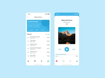 Meditation App design interface mental health mobile mobile app mobile design popular search sound top ui ux uxui