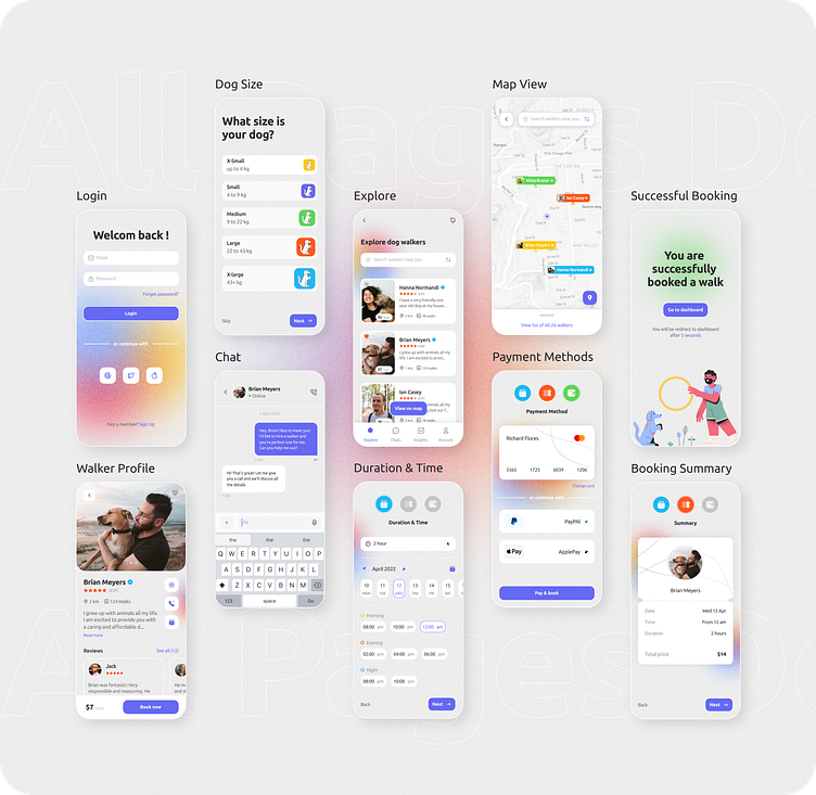 Walkie Doggie - Dog Walking App by Hanika on Dribbble