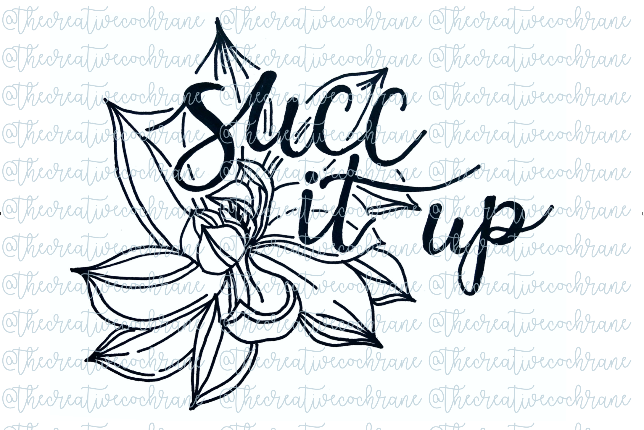 Example of Succulent It Up SVG Cut File
