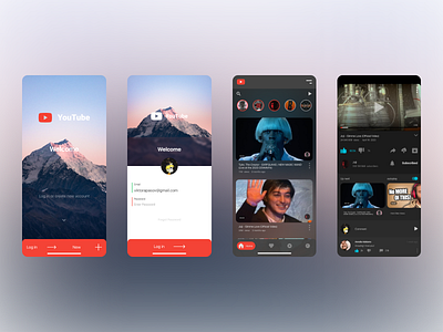 Mobile app "YouTube" design ios app ios app design minimal mobile mobile app mobile app design mobile ui ui ux web youtube