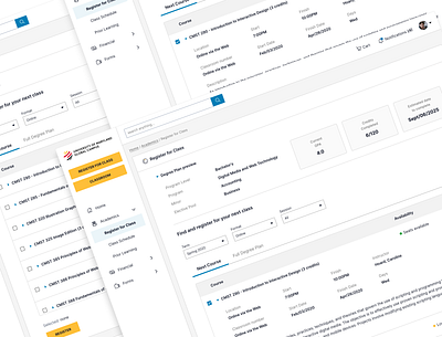 Self-service student portal III college dashboard design education landing page learn lms student study ui university user experience user interface ux web design website