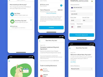 Book Now, Pay Later android app design fintech installments ios travel ui ux