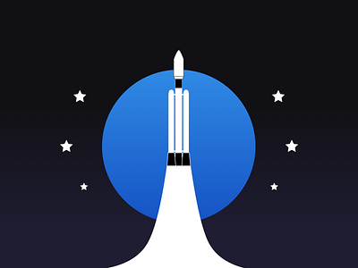 Spaceship branding concept design exploration graphic graphic design illustration planet space spaceflight spaceship spacex stars