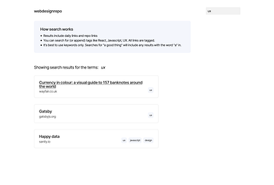 webdesignrepo v4 search page frontend webdesign