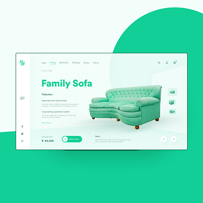 Sofa UI design concept clean ui designer designs digital marketing furniture logo design sofa ui design ui designers uiux ux design ux research ux ui web app web design web designer web developer web ui web ux website