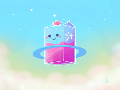 Magic milk art! drawing! milk! procreate