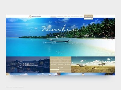 Look & Feel for Sun International website design ui ux web website