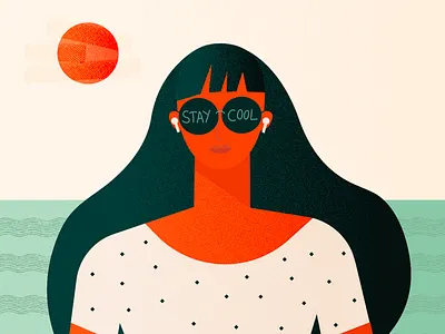 Stay cool cause why not! character girl graphic illustration