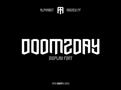 Doomzday Display Font (Free Version Available) advertising alphabet agency angular blackletter doomsday doomzday event festival font free freebie gig gothic jon swinn metal metallic music promotion rock sharp