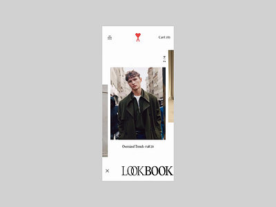 AMI Concept / Lookbook animation art direction carousel clean concept design fashion lookbook minimal mobile typography ui ux web website