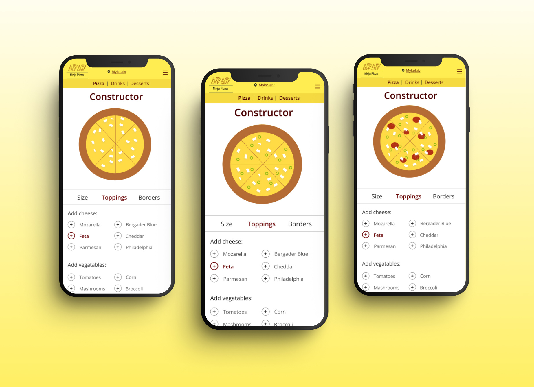 Example of Constructor for Pizza