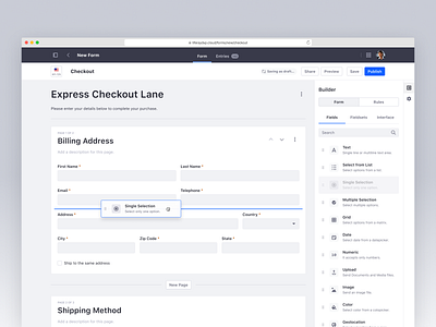 Liferay Forms Redesign builder constructor drag and drop fields form form fields forms lexicon liferay product design sidebar ui ux web