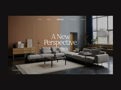 Dekken animation art direction clean concept design furniture interface layout minimal product shop typography ui ux web website