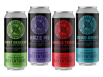 Ecusta Cans adventure beer beer label camping can colorful fishing forest mockup mountain biking outdoors outside packaging river