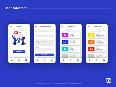iWin Mobile App Interface 2 illustration mobile app ui