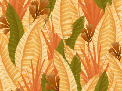 Home plants pattern botanical decoration illustration nature pattern procreate texture tropical