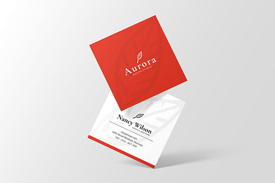Minimal Square Business Card blue business card card company creative design designer card mini card minimal minimal card modern personal photography card photoshop print ready psd red simple simple design square card