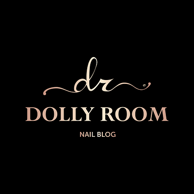 Logo - Dolly Room : Nail Blog blog brand branding callygraphy design designer designer logo gold gradient graphism illustration illustrator illustrator art logo logo design pink typography typography art typography design typography logo