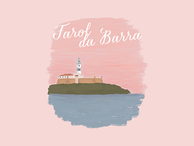 Bahia Illustration bahia beach brazil brazil illustration brazilian city city illustration farol da barra illustration lighting photoshop sea vector