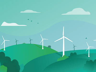 Wind Power Zoom Background bird blue energy field green wind wind farm windmill