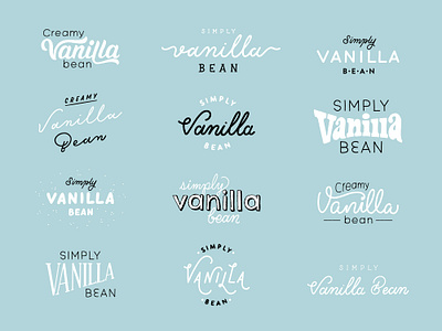 So Delicious Vanilla Ice Cream Lettering branding creamy dairy free delicious dessert flavor lettering flavors frozen dessert hand lettering ice cream icecream lettering logo logotype simple sketch so delicious typography vanilla vanilla bean