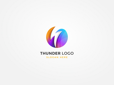 Thunder logo brand branding design flat flat design graphic design icon illustration logo thunder thunder logo vector