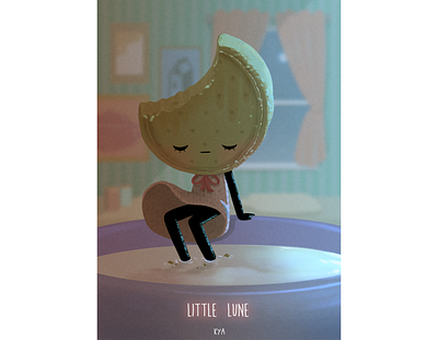 Little Lune - Character Design Challenge biscuit book cover candy candy people character character art character design cookie cute digital art digital painting illustration