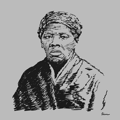 Harriet harriet tubman hero illustration procreate sketch