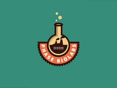Logo for Phase Biolabs animation bio colorful company design factory flat fuel gas icon illustration laboratory labs logo test tube typography vector