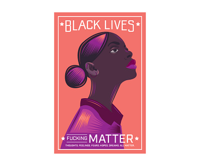 Black Lives Fucking Matter art blacklivesmatter blm color colors design illustration protest work in progress