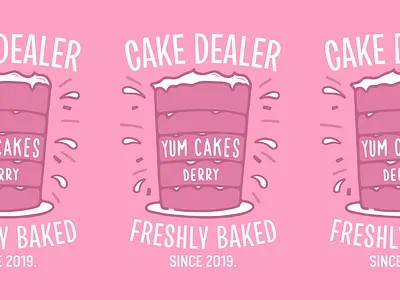 YUM CAKES apparel branding illustration lettering lockup tshirt typography