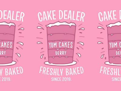 YUM CAKES apparel branding illustration lettering lockup tshirt typography