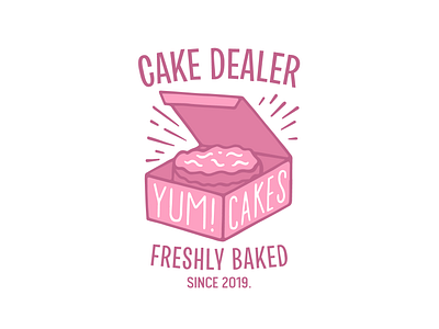 YUM CAKES v.2 apparel apparel logo badge branding illustration lettering lockup tshirt typography