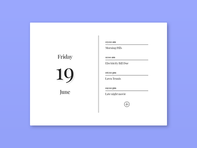 Schedule - Design Idea 100daysofui adobexd dailyui design ui