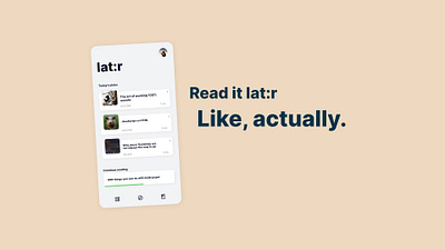 lat:r app articles bookmark design links read it later reader reading ui