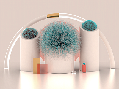 Shapes 3d art direction branding c4d concept hair iran material modeling redshift shape tehran texture ui ux webdesign