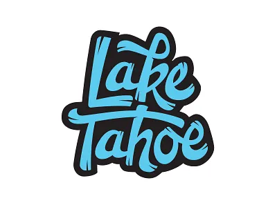 Lake Tahoe custom lettering custom type hand lettering handlettered lettering logotype type