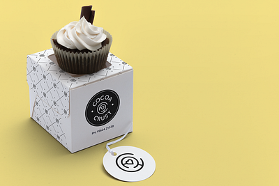 Cocoa Crust Branding Mockup brand design branding cupcake cupcakes design icon identity illustrator logo minimal mockup monogram typography