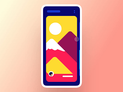 Interaction #34. The Top Toggle & Filters app cards filters interaction mobile mountains physical principle sunset tiles ui ux view view switch